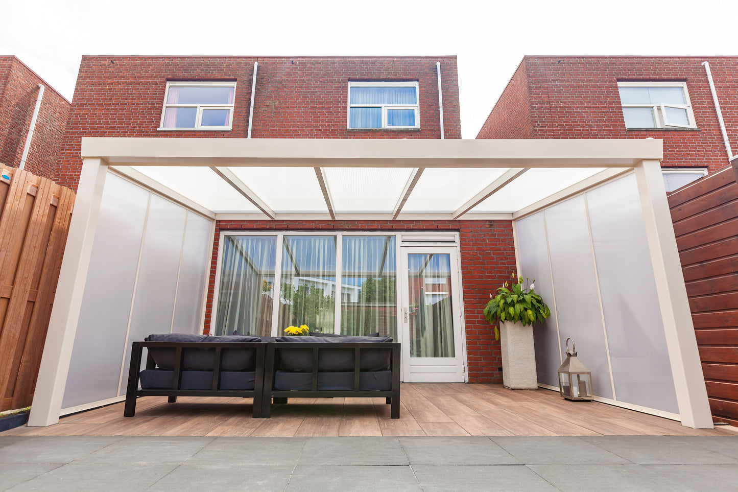 Deponti Giallo Aluminium Veranda Canopy 4060mm x 4000mm