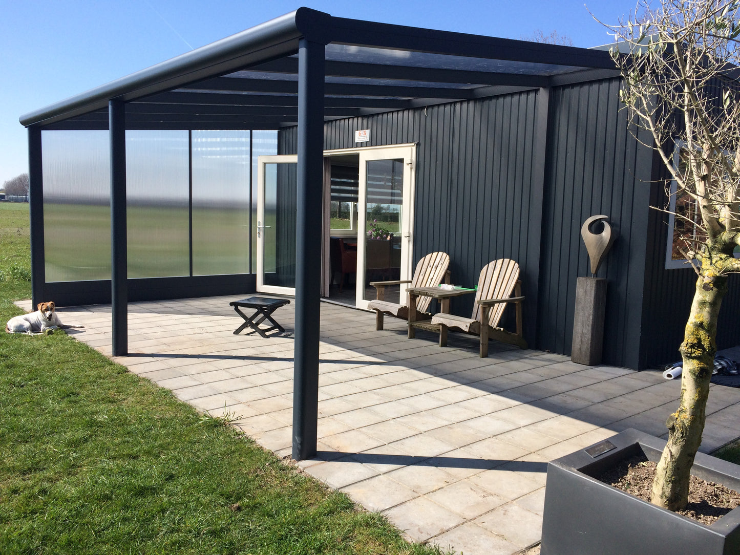 Deponti Bosco Aluminium Veranda Canopy 4060mm x 2500mm